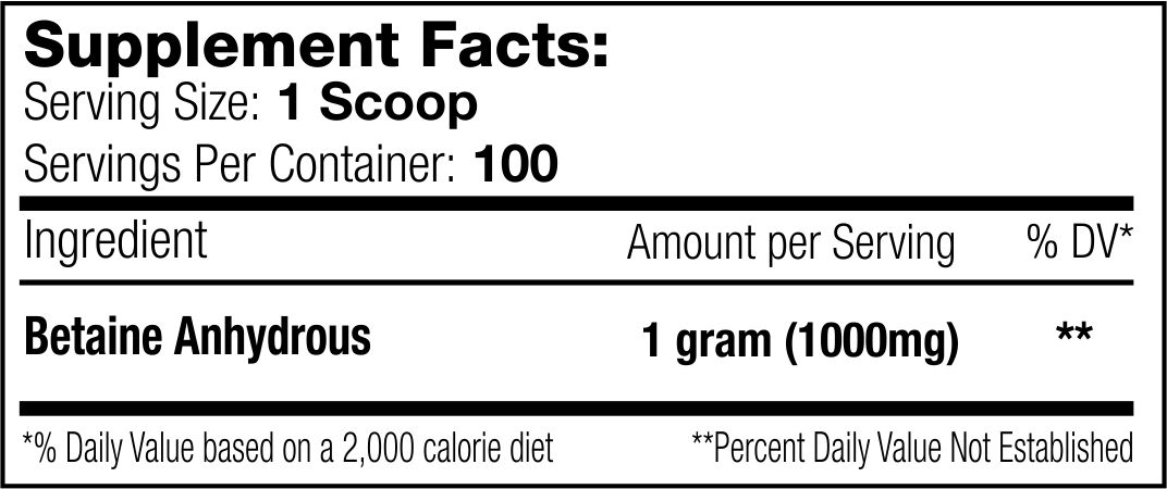 Betaine-Anhydrous-Supplement-Facts