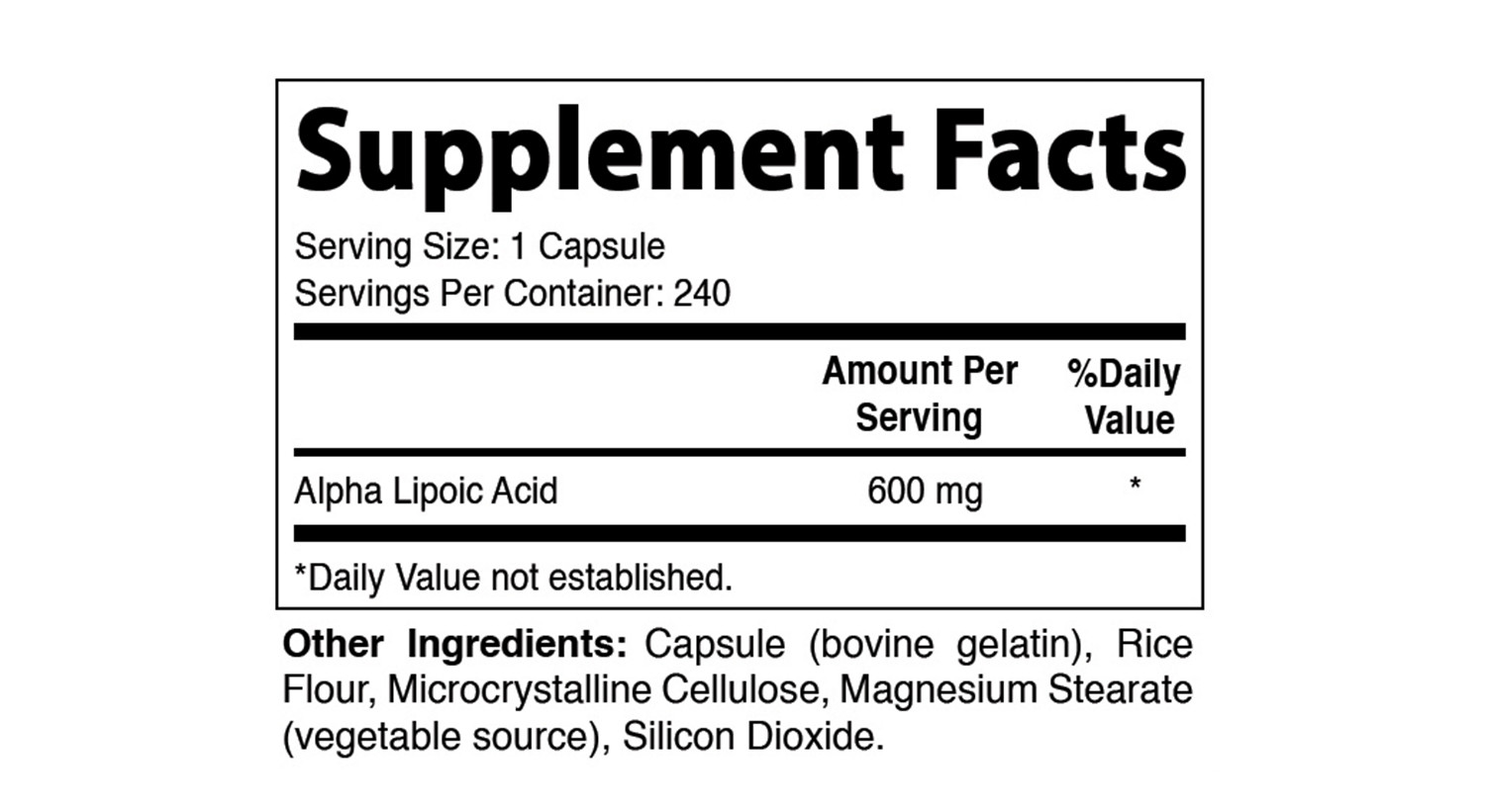 Alpha Lipoic Acid Capsules