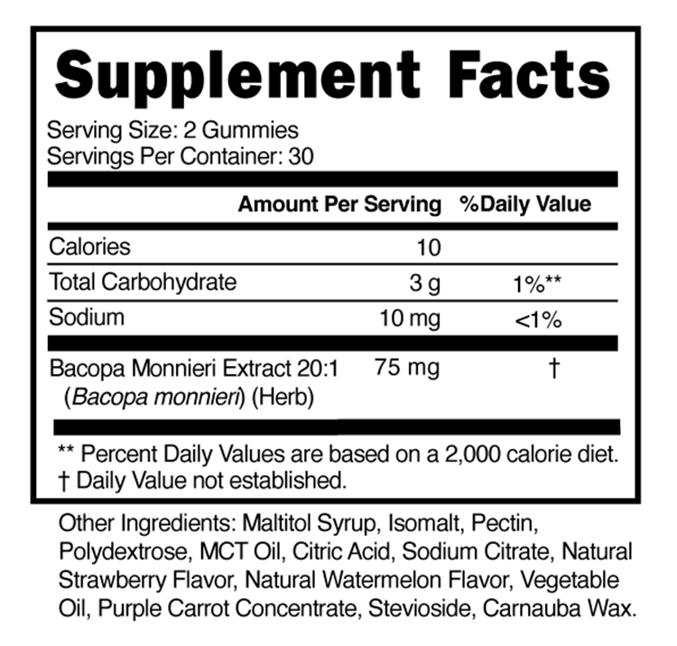 Bacopa-Sugar-Free-Gummies-Supplement-Facts