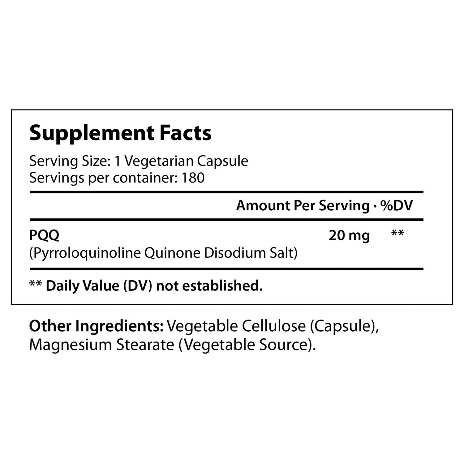 PQQ capsules